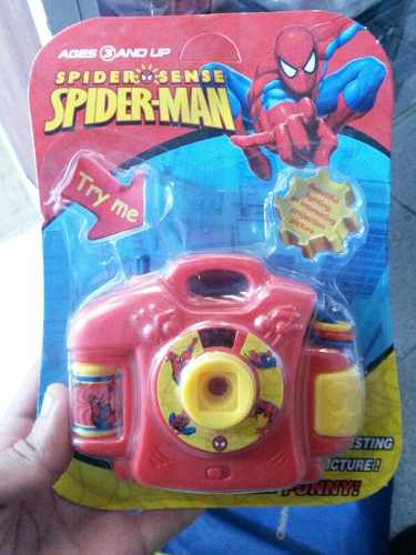 Camara 3d Spiderman Con Luz Y Proyector De Imagen. Juguete