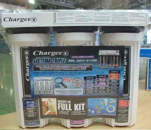 Filtro Charger Triple Blanco Con Catuchos Y Cuello De Cisne