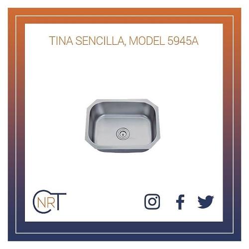 Fregadero 1 Tina Bajo Tope Cocinart Acero Inox Con Desague