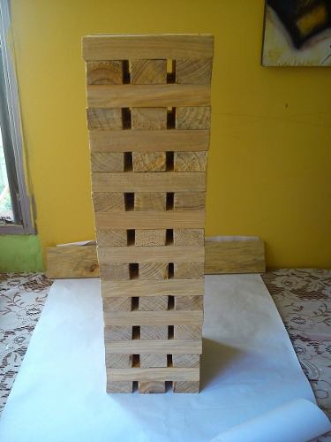 Juego Jenga Gigante En Madera De Pino