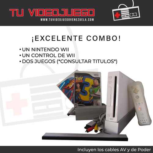 Excelente Combo! Nintendo Wii + 1 Control + 2 Juegos