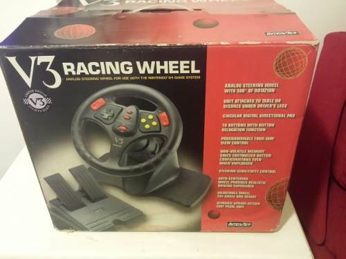 Volante Con Pedales V3 Racing Wheel N64