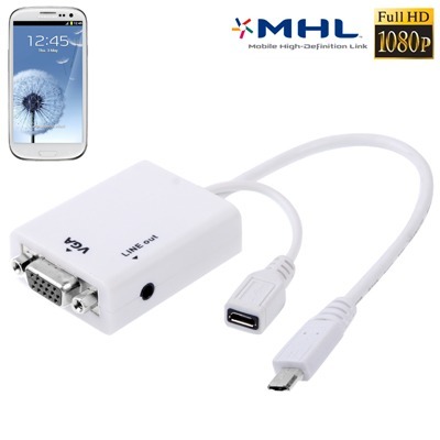 Cable Cargador Adaptador Video Audio Mhl Micro Usb Vga F0mj