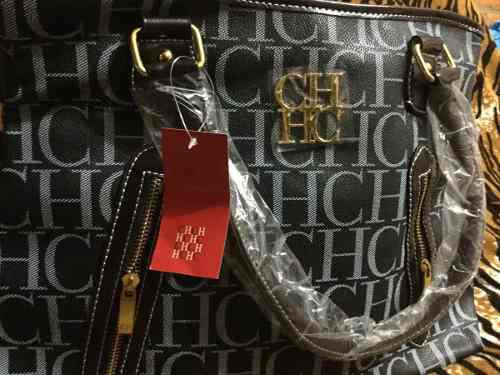 Cartera (negro Con Gris) Carolina Herrera