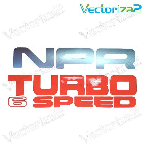 Kit 2 Calcomania Camion Npr Turbo 6speed Entrega Personal