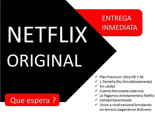 Cuente Netflix | Original | Renovable Cada Mes | Cero Caida.