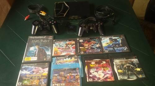 Playstation 2 Oferta 2 Controles + Me 64 Mg + 20 Juegos 2019