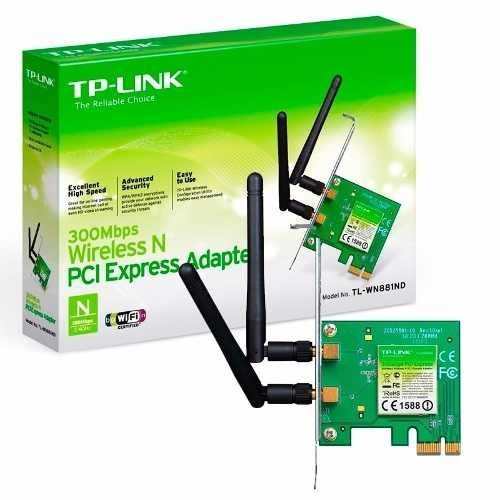 Tarjeta Red Pci-e Inalambrica Wifi 300mbp Tp-link Tl-wn881nd