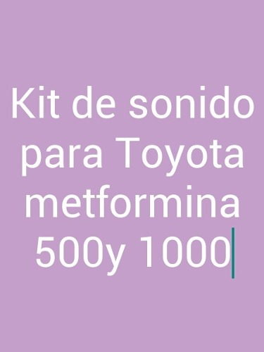 Kit De Sonido Para Toyota Metformina 500 Y 
