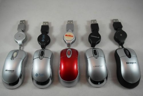 Minis Usb Mouse Ópticos Con Cable Rueda Raton Pc/laptop
