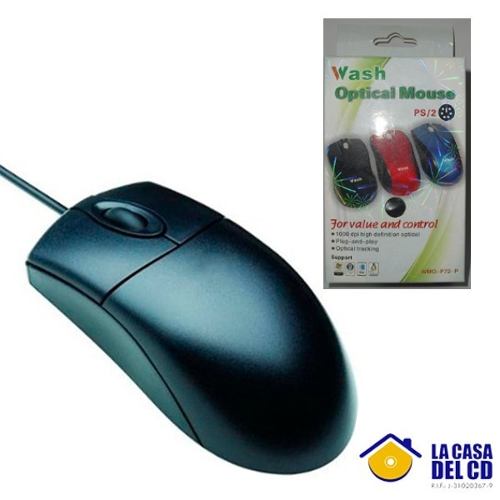 Mouse Alámbrico Ps/2 Marca Wash Para Pc