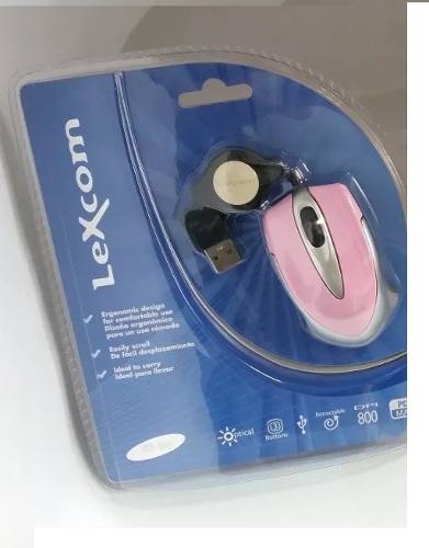 Mouse Lexcom Óptico Mo-103 Rosado- Plateado Mo-103-ps V072