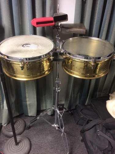 Timbal Meinl Serie Luis Conte Con Campanas Y Jamblock