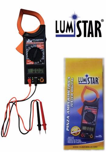 Pinza Amperimetrica Lumistar Estuche+bateria+cables