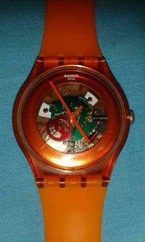 Reloj Swatch Lacquered Orange Suow100. Europeo 100% Original