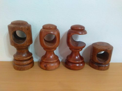 Soporte De Madera Para Cortineros Cortinas (caoba Y Nogal)