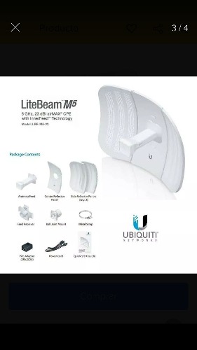 Antena Ubiquiti Litebeam M5 Version Internacional