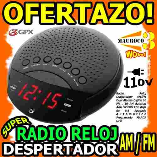 Radio Reloj Digital Despertador Am/fm Pantalla Led Alarm Wow