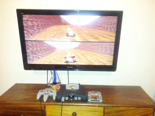 Nintendo 64 + 3 Juegos + 1 Control + Todos Sus Cables