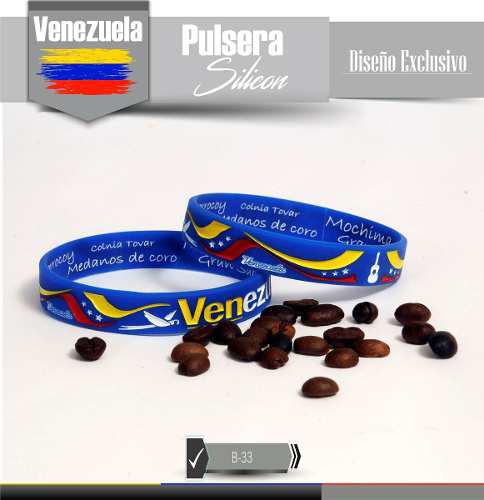 Pulsera Silicon Venezuela Tricolor Importada Calidad Premium