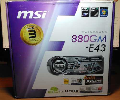 Tarjeta Madre Msi 880gm-e43 Socket Am3