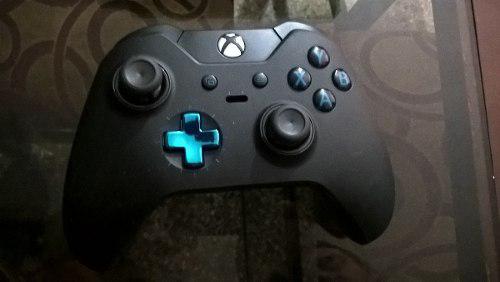 Xbox One Control Negro Mate Gatillos Azules Original