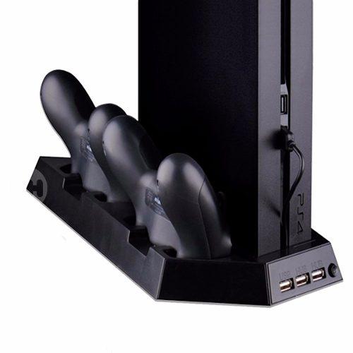 Base Paral Ps4 Slim Cooler Estacion Carga Control