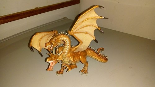 Dragón De Dos Cabezas De Colección En Goma Dura