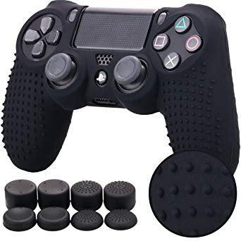 Forro Protector Para Control Ps4 + 4 Pares Gomas Protectoras