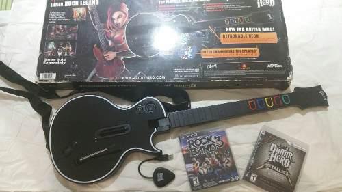 Guitarra Guitar Hero Ps3 + 2 Juegos