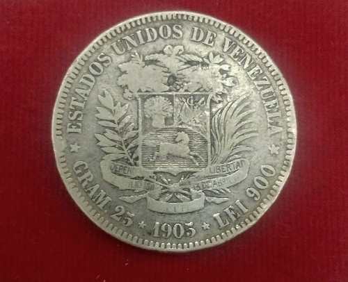 Moneda Antigua Venezolana  Gram Plata