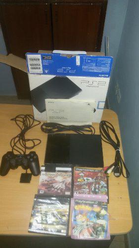 Playstation 2 En Su Caja Y Accesorios. Poco Uso