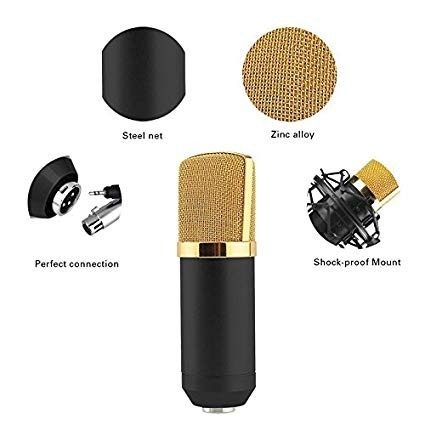 Microfono De Condensador Profesional Negro (conector 3,5mm)