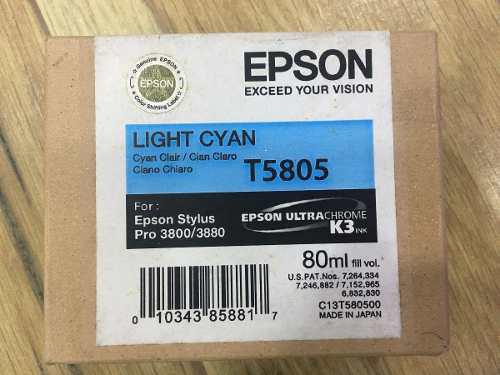 Cartucho Plotter Epson Light Cyan T5805 Pro 3800 3880 80ml