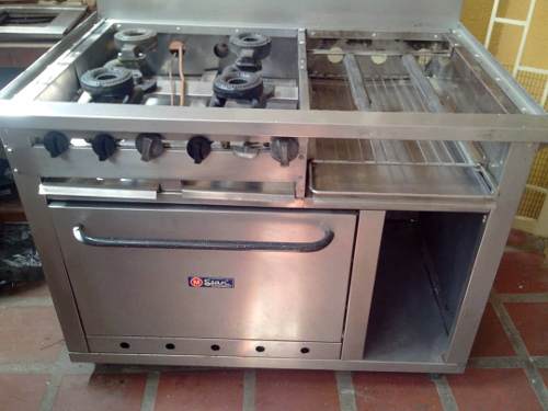 Cocina Industrial 4 Hornillas Plancha Horno Y Gratinado