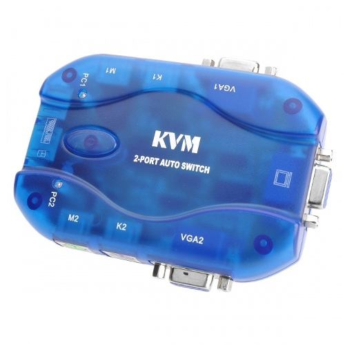 Switch Kvm 2 Puertos Usb Vga Monitor Teclado Mouse Dvr