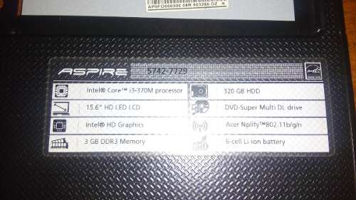 Laptop Acer Aspire  Tarjeta Madre Repuesto