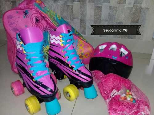 Patines Soy Luna Importados + Kit + Bolso Con Luces Led