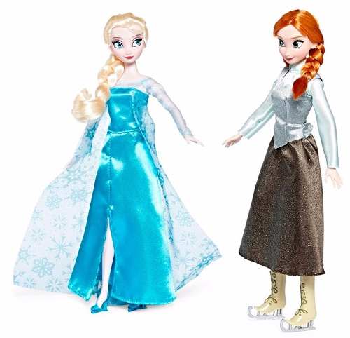 Muñeca Anna Y Elsa Patinaje De Frozen 100% Disney