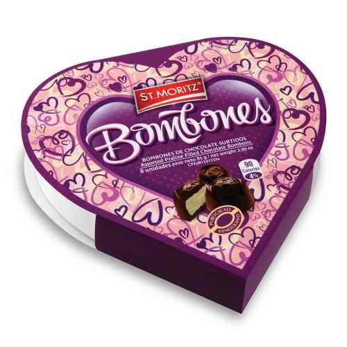 Bombones Rosas En Estuche De Corazon St.moritz