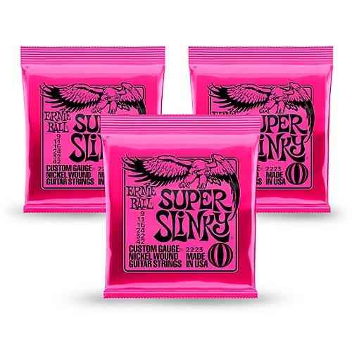 Cuerdas Guitarra Electrica Ernie Ball Calibre 9 Super Slinky