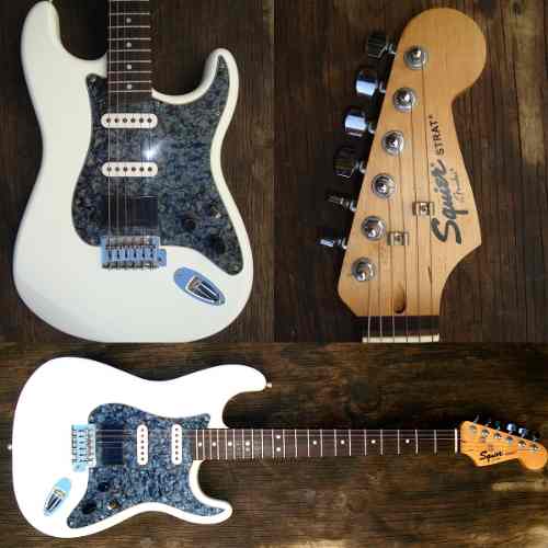 Guitarra Bajo Fender Squier Stratocaster  Custom Cambio