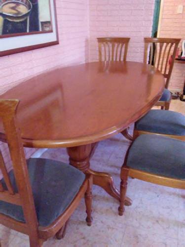 Juego De Comedor De Madera 6 Puestos