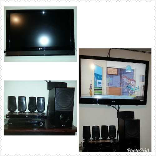 Combo Tv 42 Y 32 + Blu Ray + Home Theater + Bases Pared