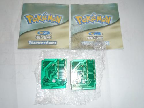 2 Placas Pokemon Silver + 2 Manuales (genericos) Gameboy