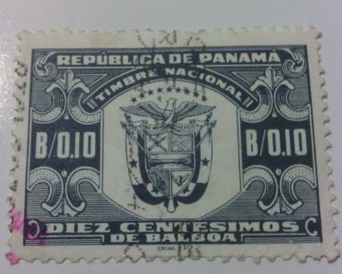 Estampilla Timbre Nacional República De Panamá