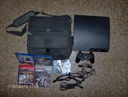 Play Station 3 Sony Control Cable Juego Bolso Peliculas