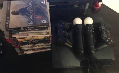 Playstation 3 Ps3 Como Nuevo Con Sus Controles Y Juegos