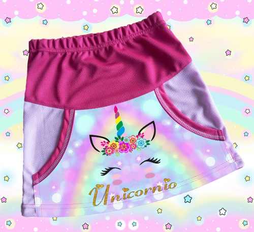 Falda Niñas Unicornio Princesas Arcoiris Disney Lol Ropa