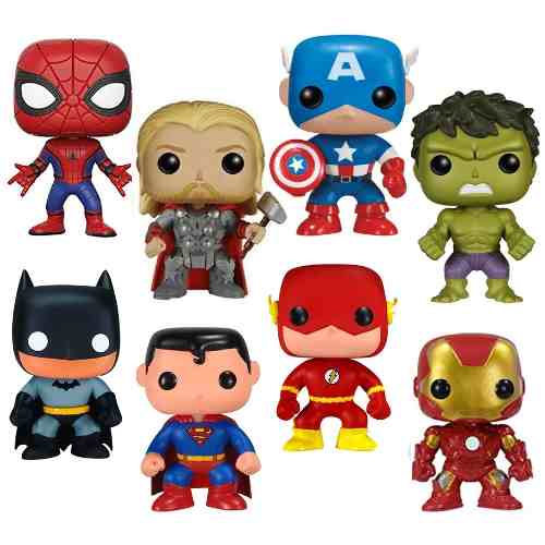 Funko Pop Heroes Spiderman Capitan Hulk Batman Iron Thor